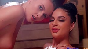 Stacy Cruz And Mia Trejsi Hot Lesbian Massage