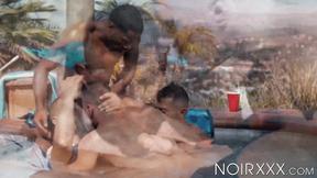 ”Things get wet & wild after Dillon Diaz joins us for intense prick sucking &”