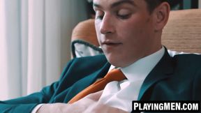 PlayingMen.com - Young Reno Gold passionately jacks his long cock