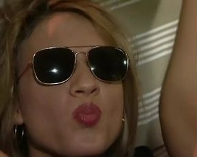 A fabulous German blonde gets her trimmed muff smashed by a thick pecker