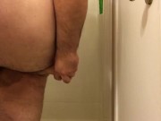 Dildo deepthroating demonstration, with a bonus!