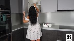 rosina lux oils up her tits for tony rope’s cock!