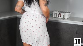 rosina lux oils up her tits for tony rope’s cock!