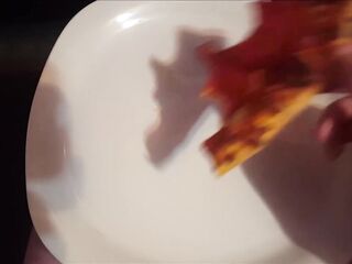 POV PIZZA SLICE DEMOLISHING ASMR WITH WHOLESOME ENDING.