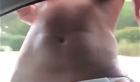 Natalia Borodina - Tits Out the Car Window