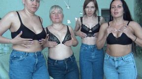 FOUR PAIRS OF TITS (b)
