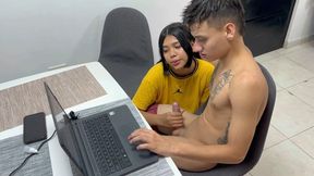 I teach my stepsister how to use my computer in exchange for her