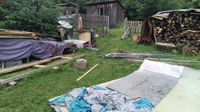 Naked in the Garden: Dirty Handjob in the Pool