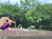 A Japanese idol doing high intense sex training at the Tokyo Olympics venue! ③[Big ass] [Big dick]