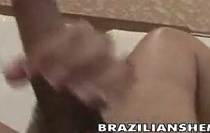Big dicked tranny jerking off