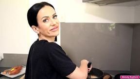 big tits big ass petite tattooed hot amateur aussie vegan milf fucked hard in the kitchen while trying to cook