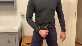 Jerking off and cumming on my jeans - Verbal