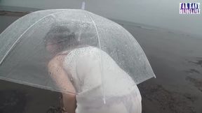 Steamy T Back Stroll with a First Time Outdoor Peach That Drives Nonstop Release Part.1