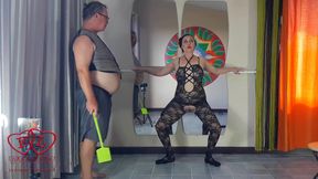 Spank ballerina's ass. Punish a bad dancer (Regina Noir). The teacher scolds, fucks in the mouth and in the pussy