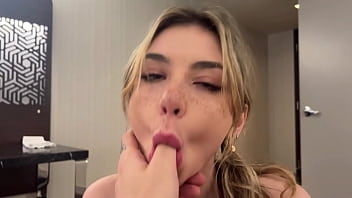 Sneaky little Slut hiding in my suitcase ends up full of Cum