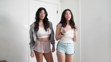 Petite step sister and her big titty bff wanted to make a sex tape - Jane Wilde and Cami Strella