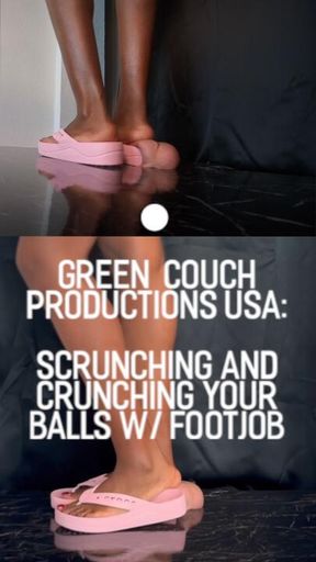 Scrunching & Crunching Your Balls w/ Foot job