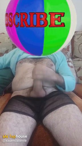 Straw and Huge Cumshot in the Foreground
