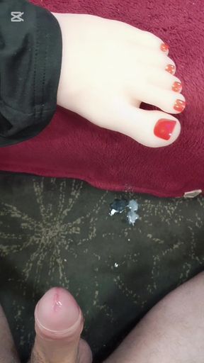 Red Nails Foot Fetish