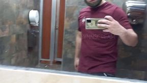 McDonald's bathroom creampie: Risky public cumming!