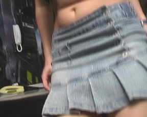 Hot French doll sucks dick and gets sprayed with jizz