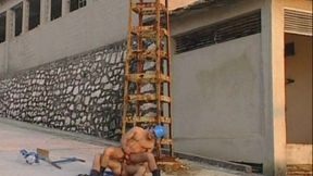 Young Muscular Stud Fucks His Hung Lover Backdoor Outside and Delivers a Huge Cum Blast