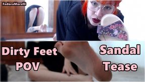 Dirty Feet Domination TRY ON SANDALS