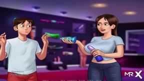 Teen Anime Chick Struggles With Oversized Vibrators In Summertime Saga