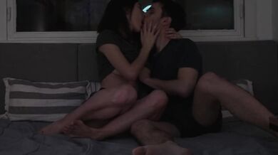 Hot teens get horny watching a movie and can't resist fucking cowgirl and deepthroat cumshot