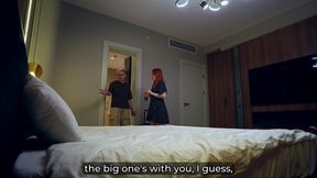 step mom shares bed with step son in hotel—naughty night unfolds!