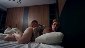 step mom shares bed with step son in hotel—naughty night unfolds!