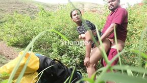 Desi indian Marathi kavita bhabhi fuck in jungle and cum in mouth and cum on face