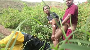 Desi indian Marathi kavita bhabhi fuck in jungle and cum in mouth and cum on face
