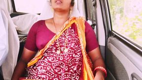 Telugu Step Mom Car Sex Long Drive for Sex with Step Son, Telugu Dirty Talks.