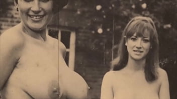 Mature MILF with hairy pussy in vintage family taboo scene