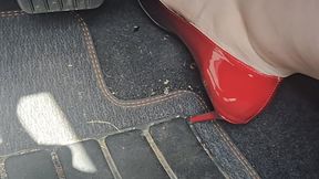 I go for a drive in my Altima wearing my Louboutin heels!! I tease you for watching me, and I play with the pedals some to tease you too!!!