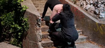 Hot MILF Licking My Ass Outdoor in Public Rimmjob