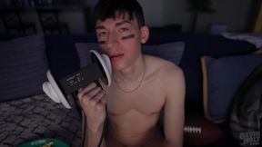 Big game ear licking ASMR your boyfriend's gay fantasy