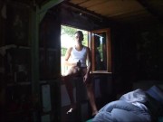 handjob by the window 2