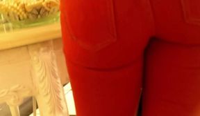 great ass red jeans