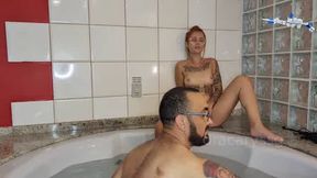 Dirty fuckslut twat eating climax in motel shower - Best of XXX!
