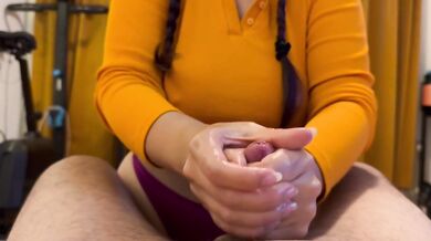 Gentle POV handjob her soft hand breathes teasing until she gushes