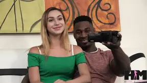 Tight Coed Gets Deeply Stuffed with First BBC