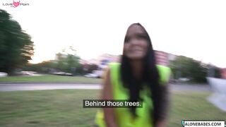Woods-Loving Babe Gets Dirty With A Stranger And End Up In Her Ass