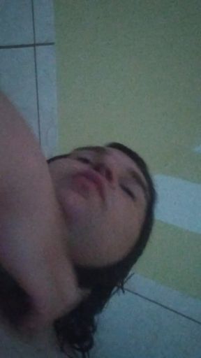 Showing off my boobs and playing with my big hard clit