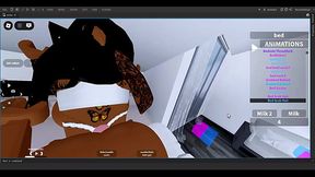 Futanari girl gets pounded in her wet panties