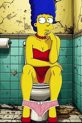 Married Housewife Gets Fucked in a Dirty Toilet. Cartoon Parody
