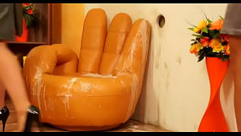 Muddy gloryhole masturbation