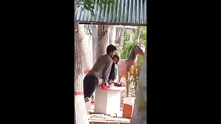 Indian Bhabhi Globes Inhaling and Plowing In kitchen