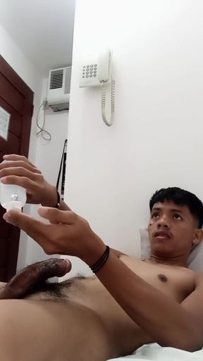 Stepdaddy's Hot Twink Jerks off While Begging for Cum